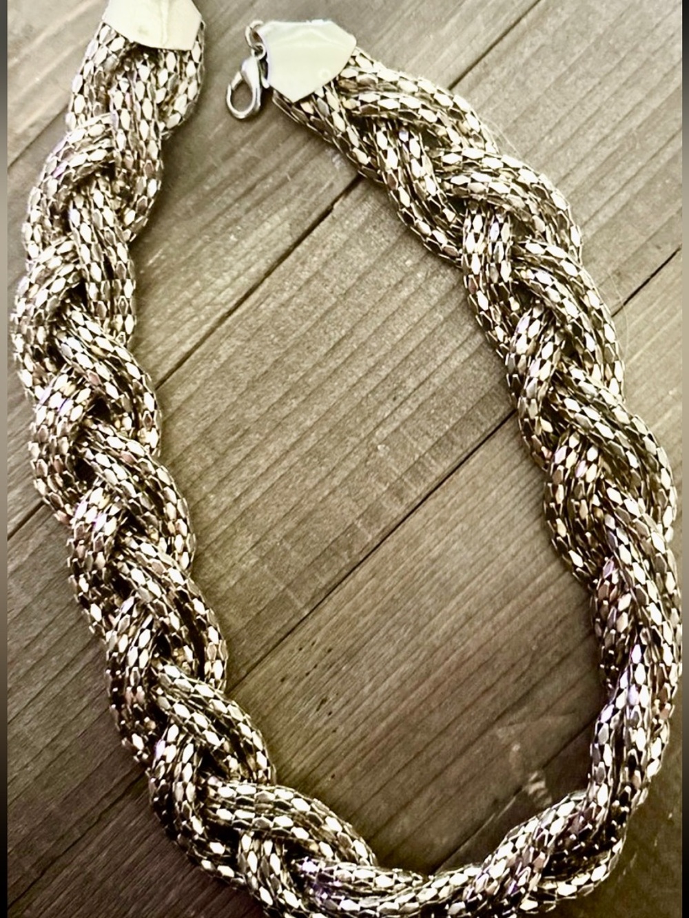 Vintage Express necklace gold chunky braided Multi-Strand#adjustable#90sjewelry